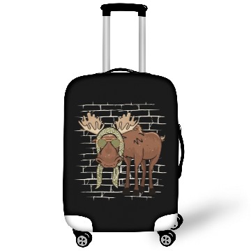 Discover Moose Elk Sunglasses Scarf Luggage Covers
