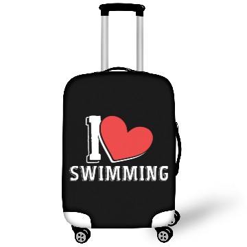 Discover I Love Swimming Swimmer Swim Luggage Covers