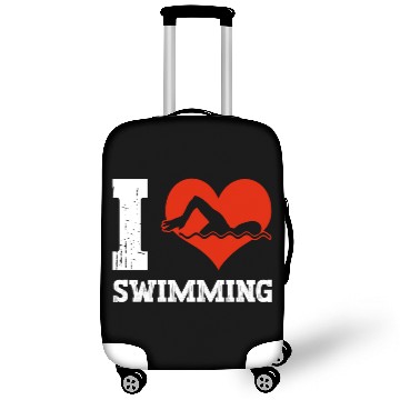 Discover I Love Swimming Swimmer Swim Luggage Covers