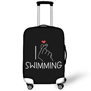 Discover I Love Swimming Swimmer Swim Luggage Covers
