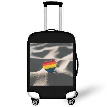 Discover LGBTQ Pride Love Heart in Sand Luggage Covers