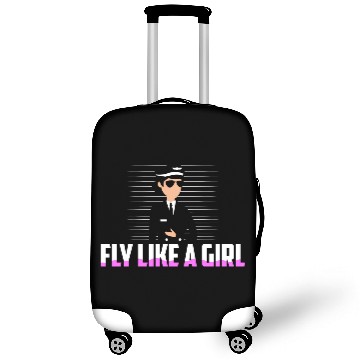 Discover Fly Like A Girl Airline Pilot Aviation Luggage Covers