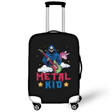 Discover Grim Bone Unicorn Rainbow Metal Rock Metal Kid Luggage Covers