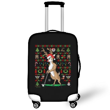 Discover Golf Reindeer Pun Golfer Ugly Christmas Golfing Luggage Covers