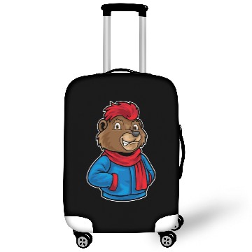 Discover Hip Hop Bear Funky Urban Cartoon Illustration Luggage Covers