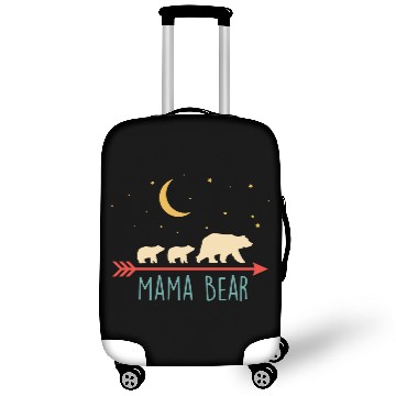 Discover Retro Mama Bear With 2 Cubs Luggage Covers