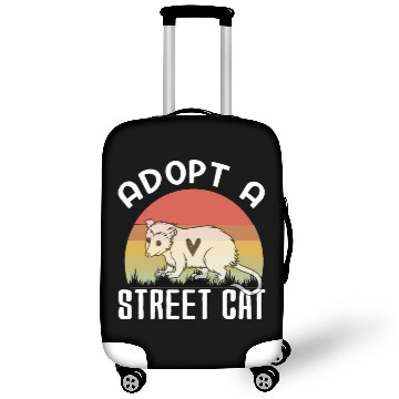 Discover Adopt A Street Cat Funny Opossum Vintage Luggage Covers