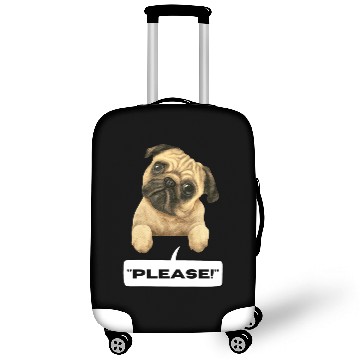 Discover Cute Puppy Saying Please Luggage Covers
