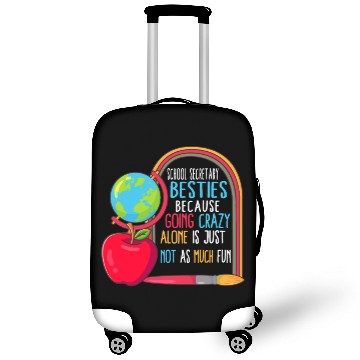 Discover School Secretary Besties Funny Luggage Covers, Back To