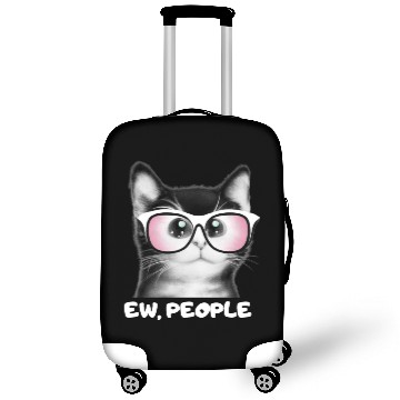 Discover EW PEOPLE, Funny Cat Wearing Pink Sunglasses Luggage Covers
