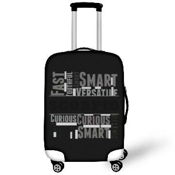 Discover Scorpio Zodiac Star Sign Word Cloud Square Monochr Luggage Covers