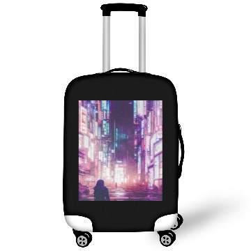 Discover Cyberpunk Vaporwave Anime Japan Cyber aesthetic Luggage Covers