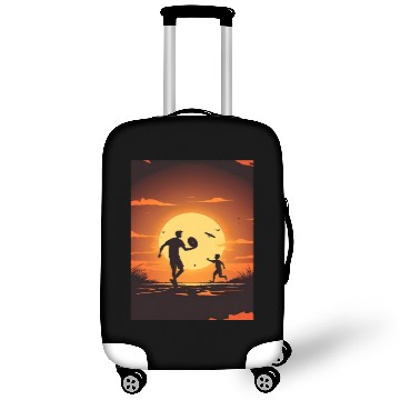 Discover Ultimate Frisbee Fans Father and Son Playing Luggage Covers