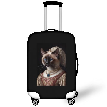 Discover Balinese Queen Bobtail Cat Breed Portrait Royal Re Luggage Covers