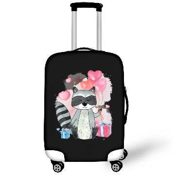 Discover Raccoon Valentines Day Trash Panda Raccoon lover Luggage Covers