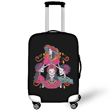 Discover Floral Tarot Card Sugar Skull Dia De Lost Muertos Luggage Covers