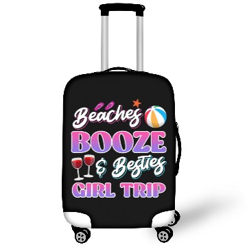 Discover Beaches Booze Besties Girls Trip Spring Break Luggage Covers
