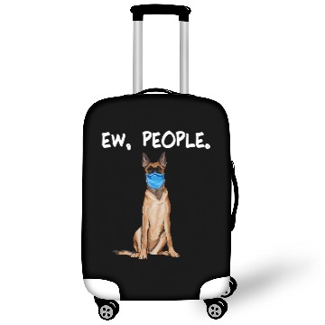 Discover Belgian Malinoi Ew People Dog Wearing Face Mask T Luggage Covers