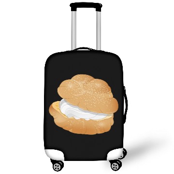 Discover Illustration of a cream puff filled with cream Luggage Covers