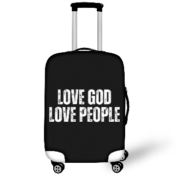 Discover Love God Love People - Christian Quotes Luggage Covers