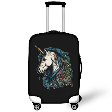 Discover Unicorn elf mythical creature tattoo drawing horse Luggage Covers