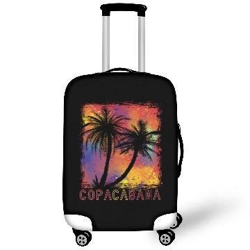 Discover Palm tree Colorful Copacabana Paradise Rio Beach O Luggage Covers