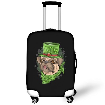 Discover Pug Lover, Cute Dog St Patricks Day, Lucky Shamroc Luggage Covers