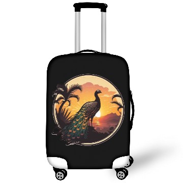 Discover Peacock Sunrise: A Relaxing Journey into Serenity Luggage Covers