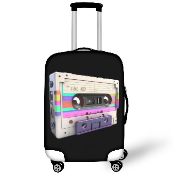 Discover 80s Music Cassette Tape : 3D, Neon, 80s songs Luggage Covers