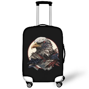 Discover Collage Eagle with USA Flag Land of the Free Eagle Luggage Covers