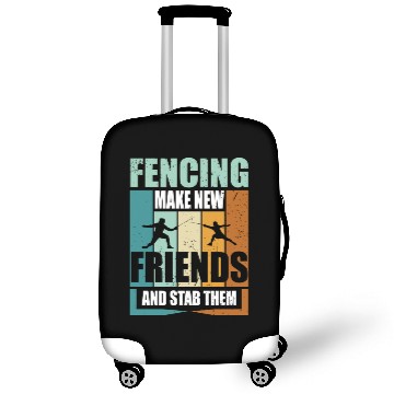 Discover Funny Fencing Make New Friends And Stab Them Luggage Covers