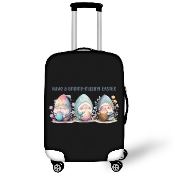 Discover Easter Gnomes Pastel cute gnomes in and around cho Luggage Covers