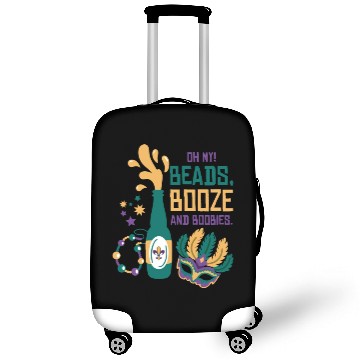 Discover Mardi Gras Carnival Mask Beer Beads Boobies Luggage Covers