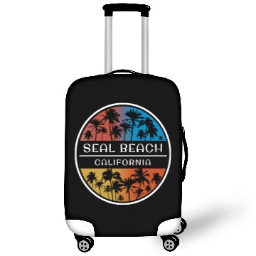 Discover Seal Beach California Stylish Vacation Souvenir Luggage Covers