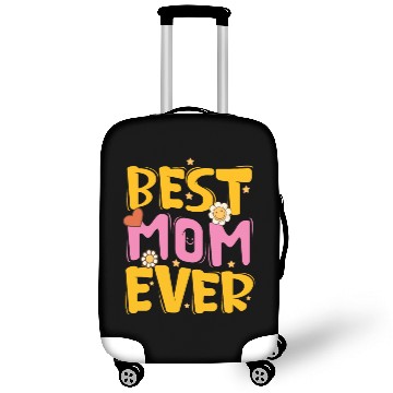 Discover Cute Best Mom Ever with Love and Flower Luggage Covers