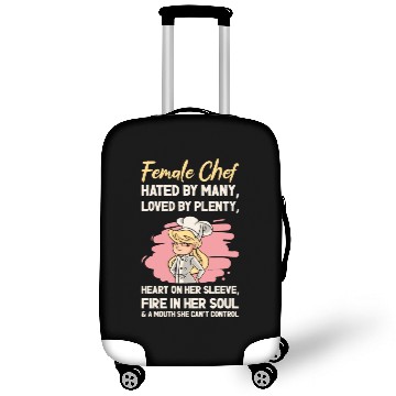 Discover Female Chef Cooking Meals Food Lover Luggage Covers