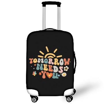 Discover Tomorrow Needs You Mental Health Awareness Groovy Luggage Covers