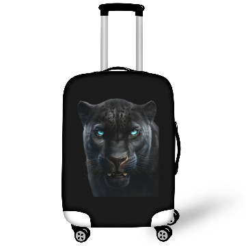 Discover Black panther with blue eyes design wild animal Luggage Covers