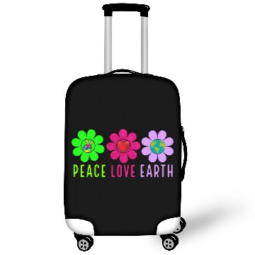 Discover Peace Love Earth, Peace Love People Earth Day Luggage Covers