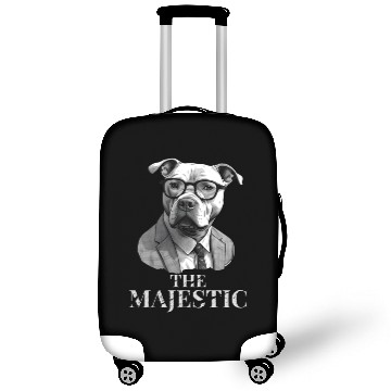Discover Majestic Pitbull wearing suit and eyeglasses Luggage Covers