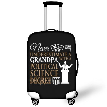 Discover Power Grandpa With Political Science Degree Luggage Covers