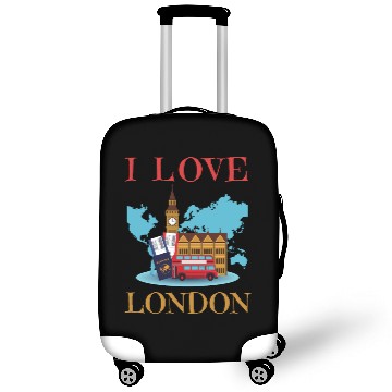 Discover I Love London UK Travel more adventure Exploring Luggage Covers