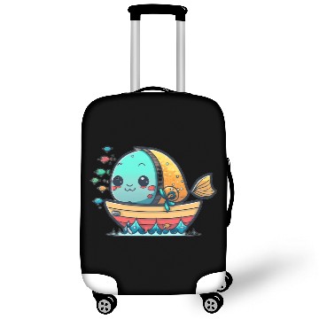 Discover Life on a Colorful Fishing Vessel Luggage Covers