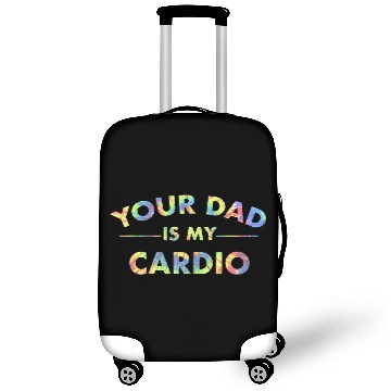Discover Your Dad Is My Cardio Funny DILF Workout Gym Luggage Covers