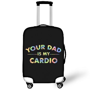 Discover Your Dad Is My Cardio Funny DILF Workout Gym Luggage Covers