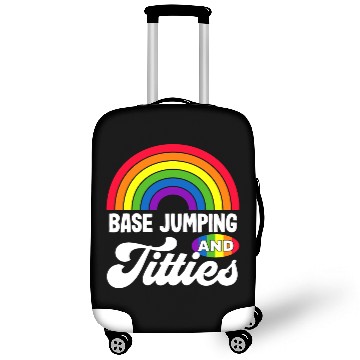 Discover Base Jumping And Titties Funny Lgbt Gay Pride s Luggage Covers