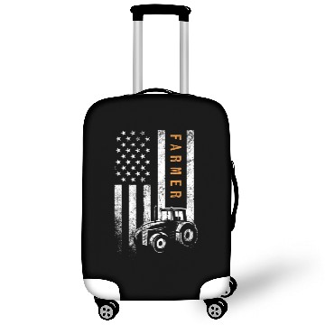 Discover Farmer American Flag Design Farm Farming Luggage Covers