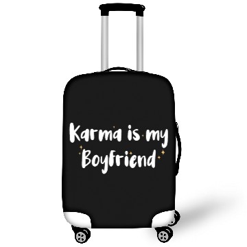 Discover Karma Is My Boyfriend Hippie Flower Sarcastic Luggage Covers