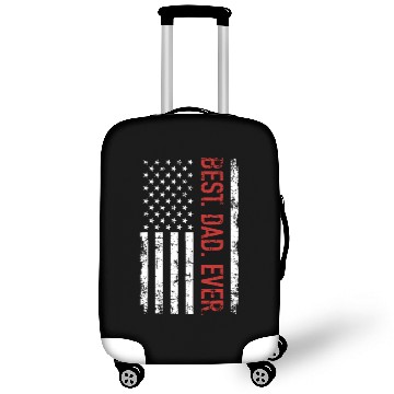 Discover Best dad ever US american flag gift for father's d Luggage Covers