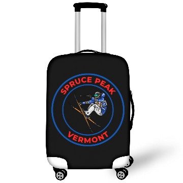 Discover Retro Cool Skiing in Spruce Peak Vermont Souvenir Luggage Covers